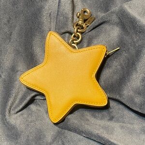 Coach Yellow Star Keychain Pouch